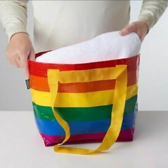 IKEA - STORSTORMA- Two (2) Small Multicolor Rainbow Tote Bags LGBTQ+ - Picture 9 of 11